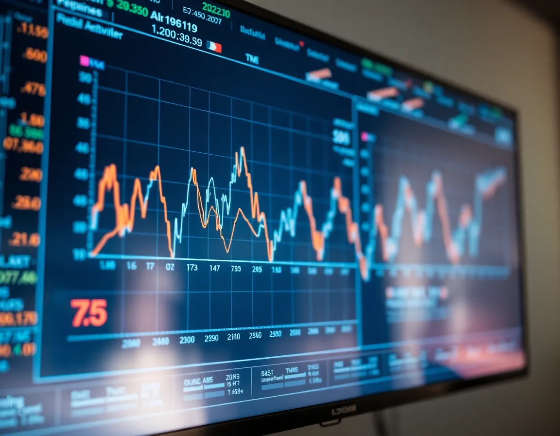 Complex derivative pricing models visualized on a futuristic screen.