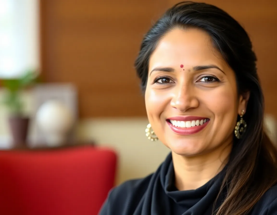 Professional headshot of Anjali Rao, a warm and approachable financial planner.