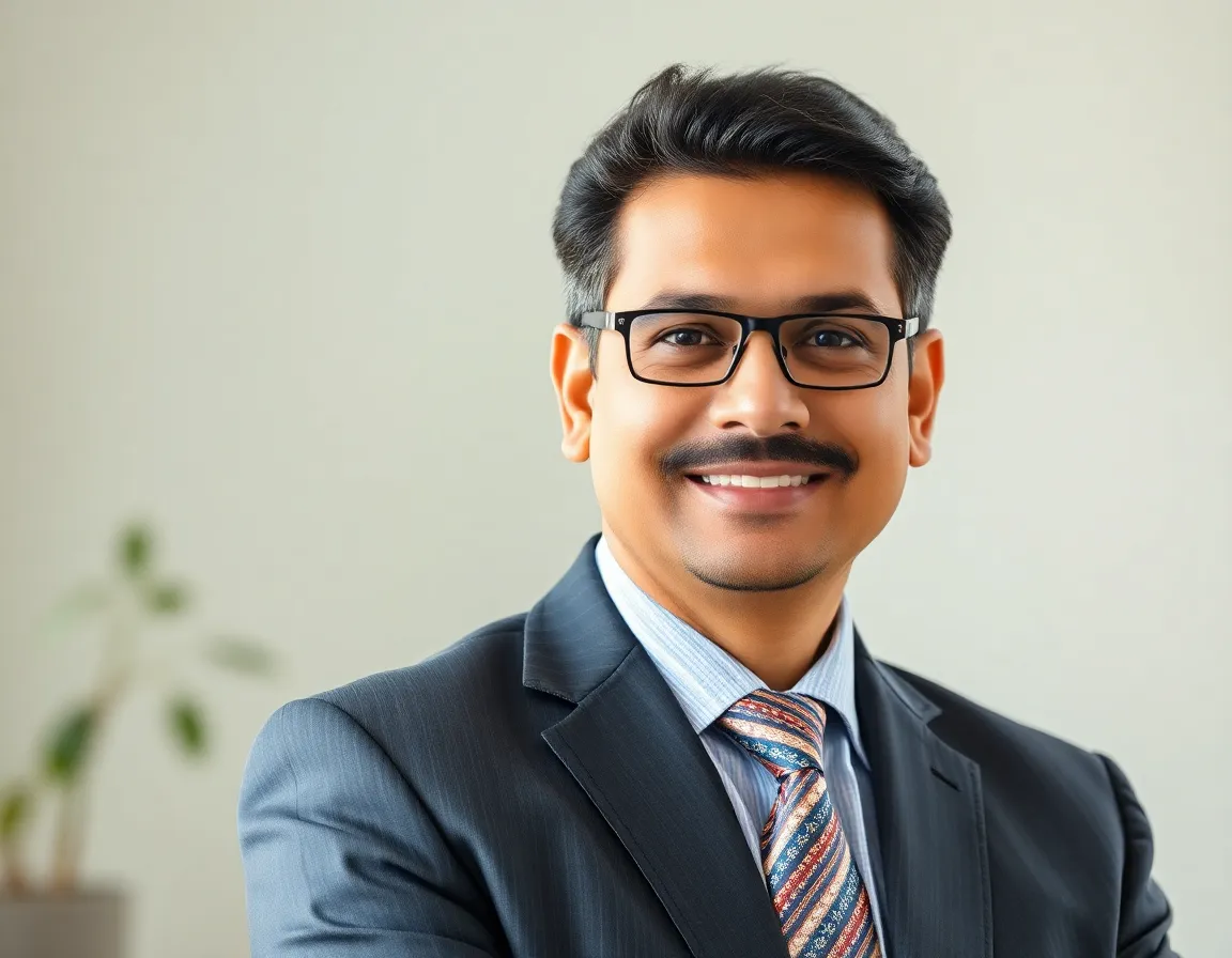 Professional headshot of Vikram Singh, a confident middle-aged man in a business suit.